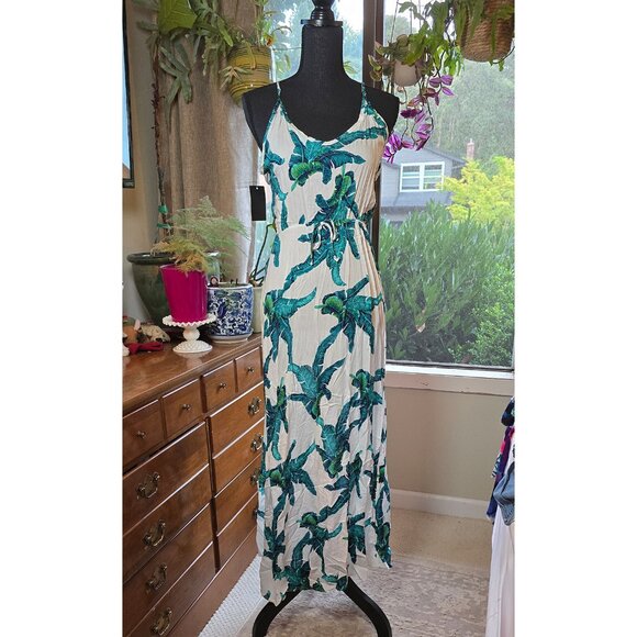 LAKLOOK Pullover Palm Leaf Print Maxi Dress S - Picture 1 of 4